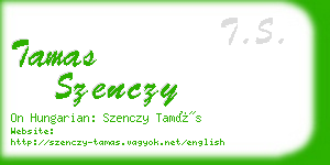 tamas szenczy business card